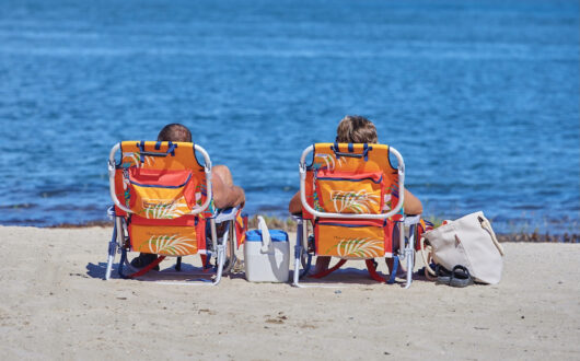 Beach view with chairs