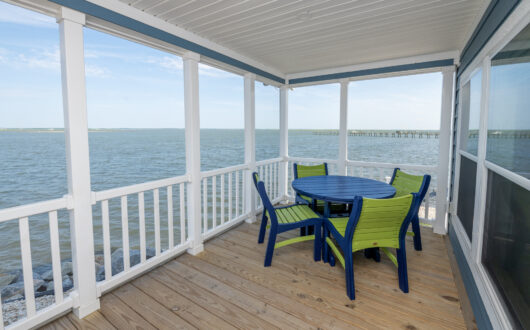 BluFin Bungalows waterfront porch