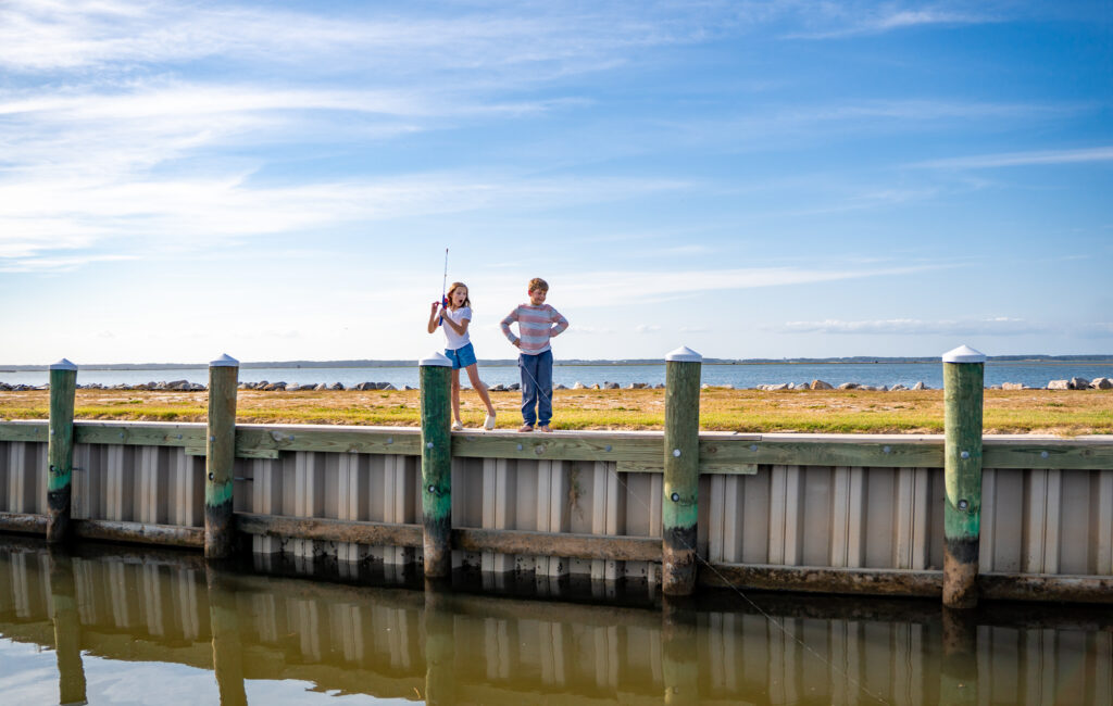 Kids fishing