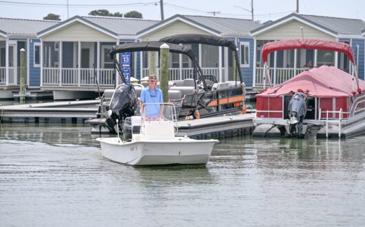 Boat in Blufin Marina