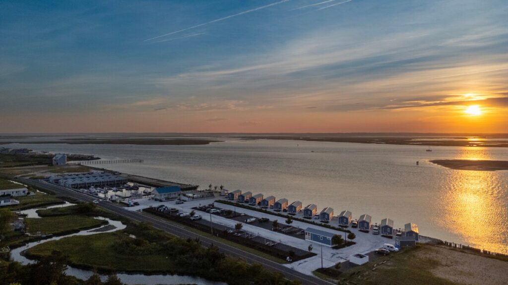 Aerial image of Blufin Bungalows & Marina